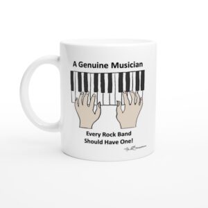 Genuine Musician Rock Band Cartoon Mug – Ceramic, Dishwasher & Microwave Safe, 11oz