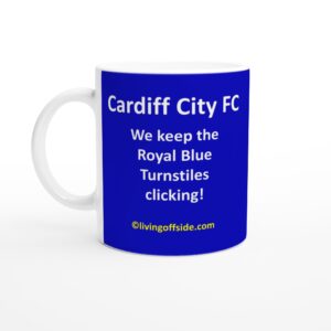 Cardiff City FC Mug – Royal Blue Design, Dishwasher & Microwave Safe Ceramic